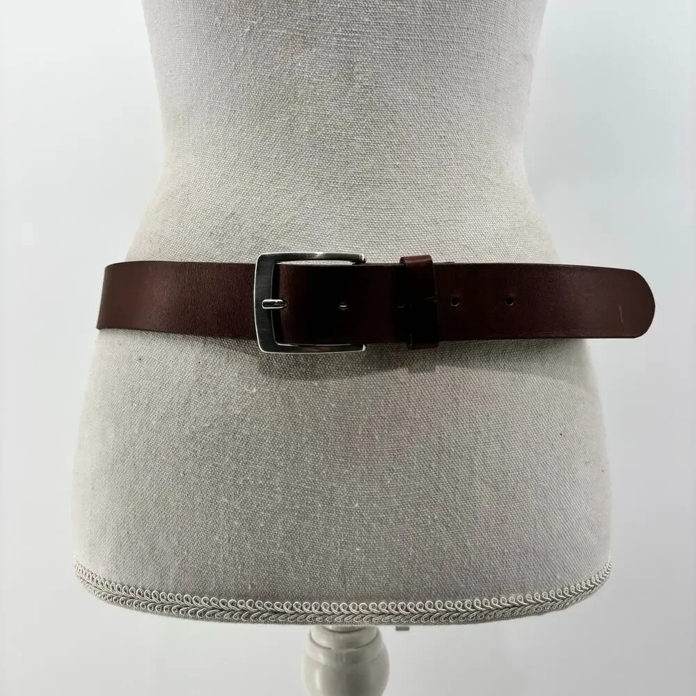 H&M Brown Size Small Leather Belt Unisex Women Men Casual Minimalist